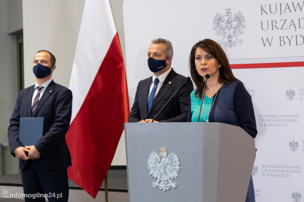  Gminy powiatu mogileńskiego z rządowymi dotacjami