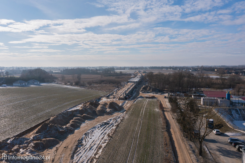 Budowa obwodnicy Mogilna w trakcie