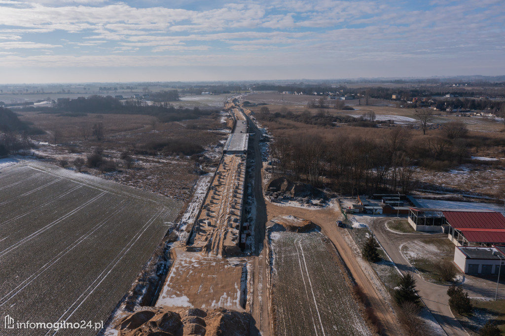 Budowa obwodnicy Mogilna w trakcie