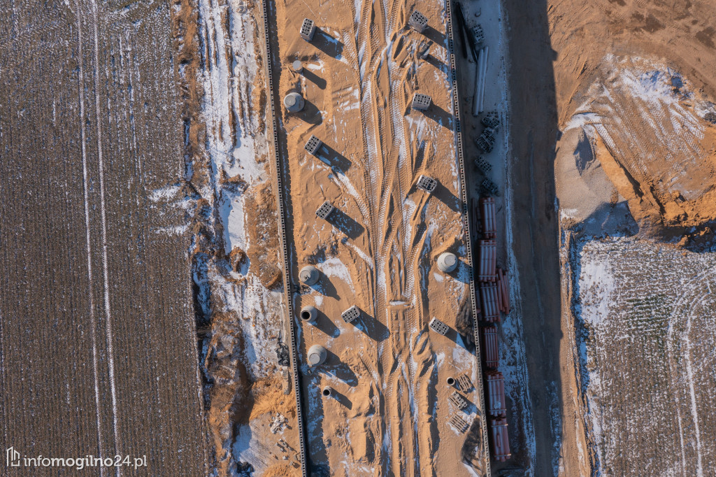 Budowa obwodnicy Mogilna w trakcie