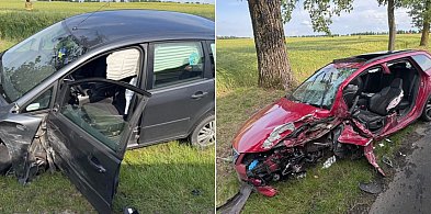 Zderzenie 2 samochodów osobowych we Wszedniu-9345