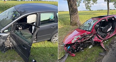 Zderzenie 2 samochodów osobowych we Wszedniu-9345