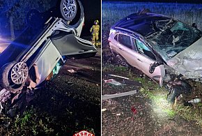 Wypadek drogowy w Szczepankowie. Brak osób poszkodowanych-9356