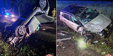 Wypadek drogowy w Szczepankowie. Brak osób poszkodowanych-9356